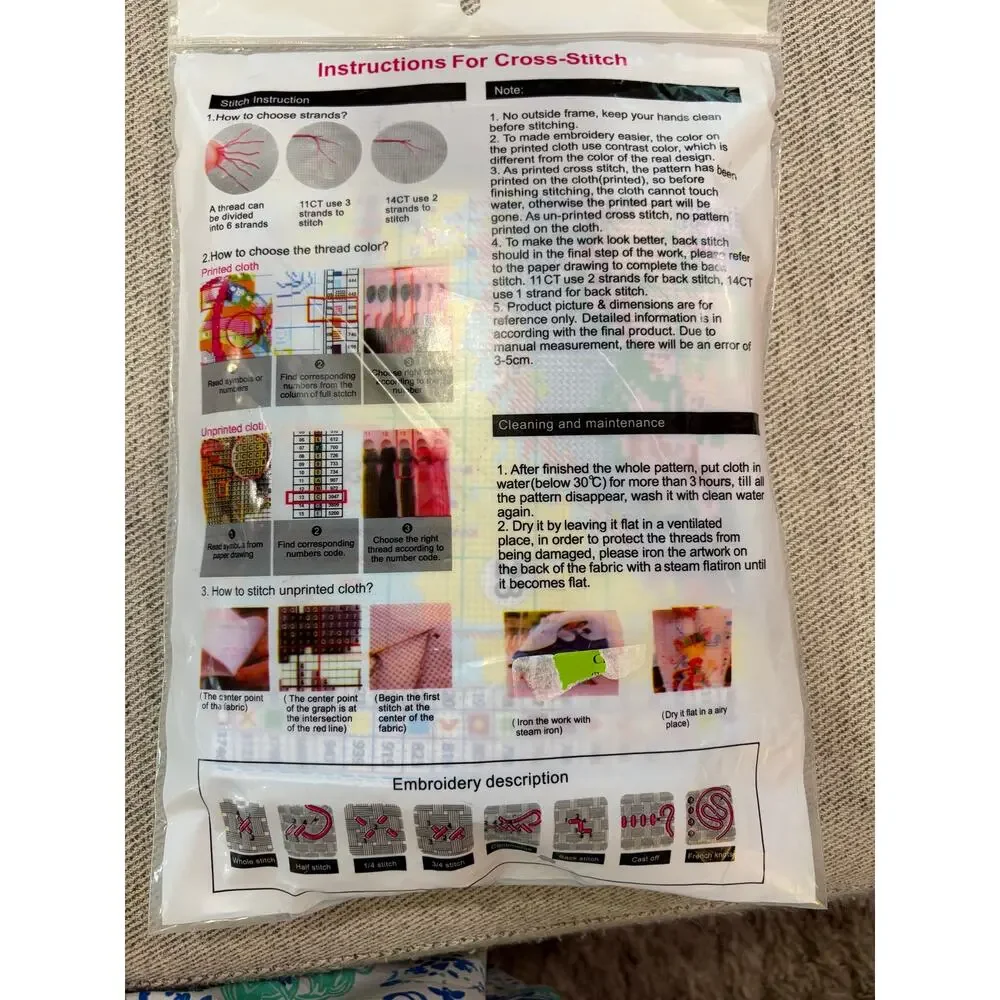 Dimensean Fire Phoenix Stamped Cross Stitch Kit 11CT 40x50cm NEW Sealed